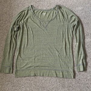 Mossimo Olive Striped Women's Top